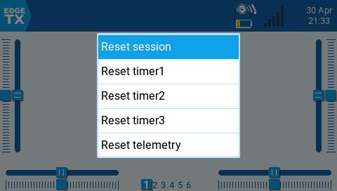 Екран Reset telemetry