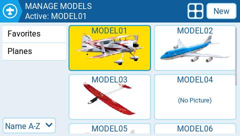 Екран Manage Models