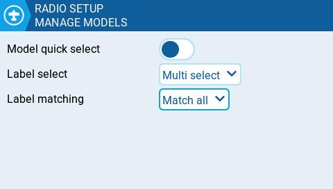 Manage Models settings