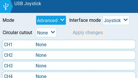 Режим USB Joystick Advanced