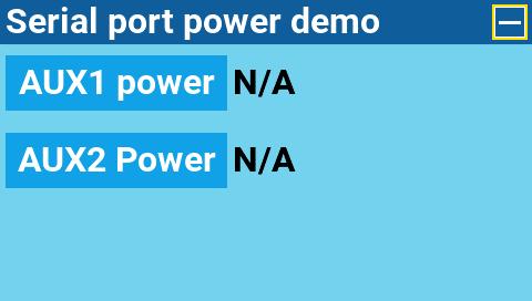 Serial Power Port Demo Widget